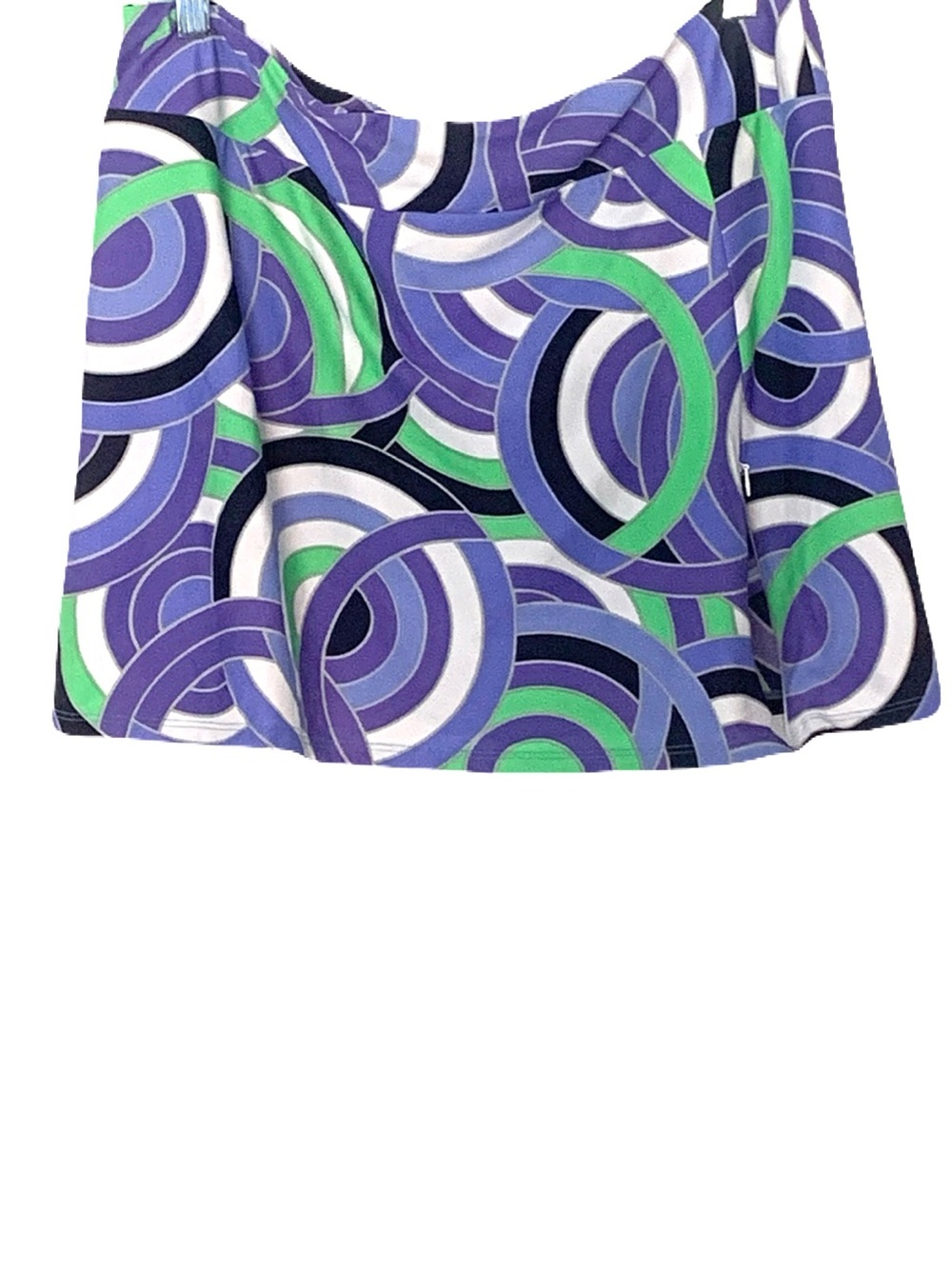 Jude Connally Large Purple Green Geometric Circle Print Skort Golf Tennis Sporty